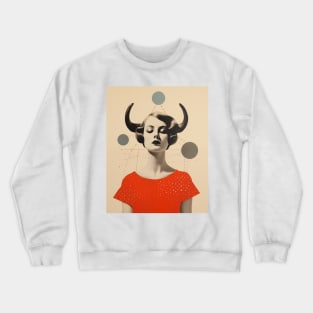 Taurus collage art astrology Crewneck Sweatshirt